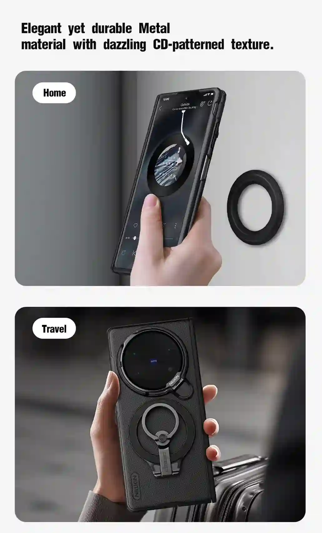 For Vivo X Fold 5 MagSafe Case NILLKIN Frosted Shield Prop Magnetic Case Shockproof With Phone Holder Camera Cover For X Fold5