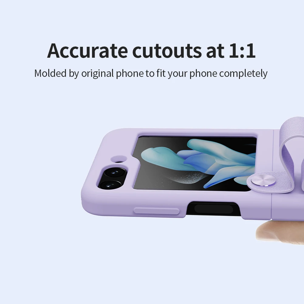 Чехол Nillkin Finger Strap Liquid Silicone для Samsung Galaxy Z Flip 5