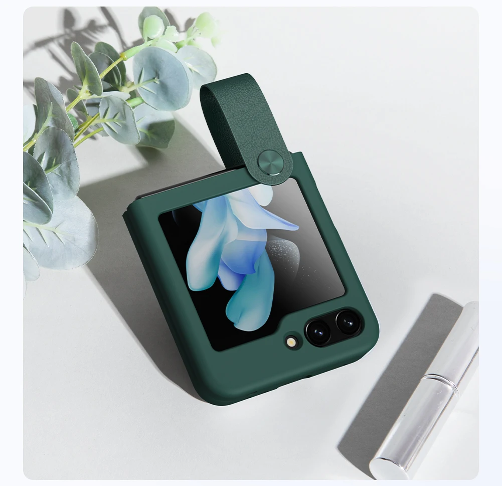 Чехол Nillkin Finger Strap Liquid Silicone для Samsung Galaxy Z Flip 5