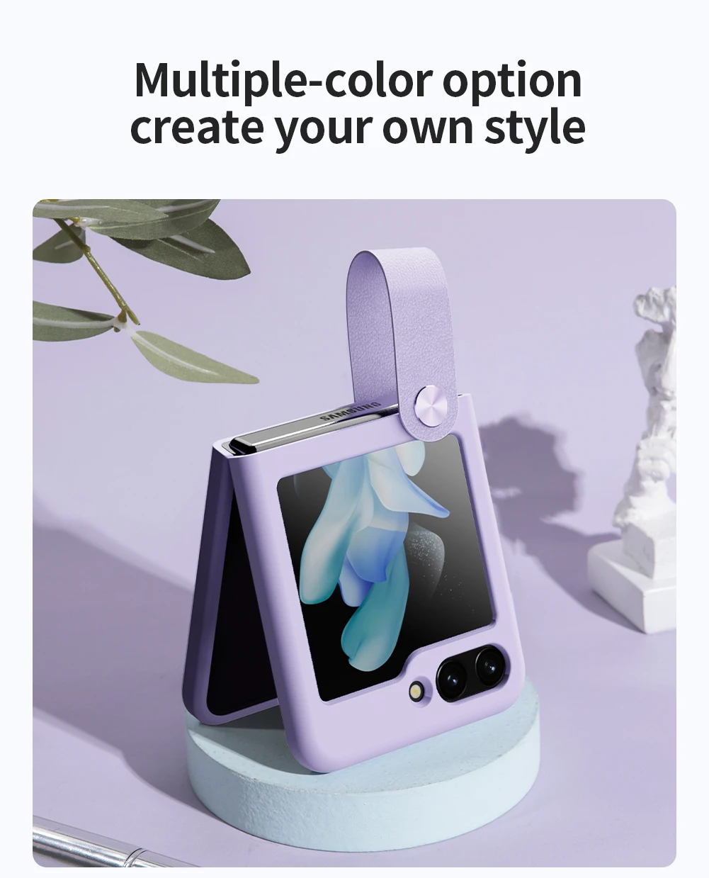 Чехол Nillkin Finger Strap Liquid Silicone для Samsung Galaxy Z Flip 5