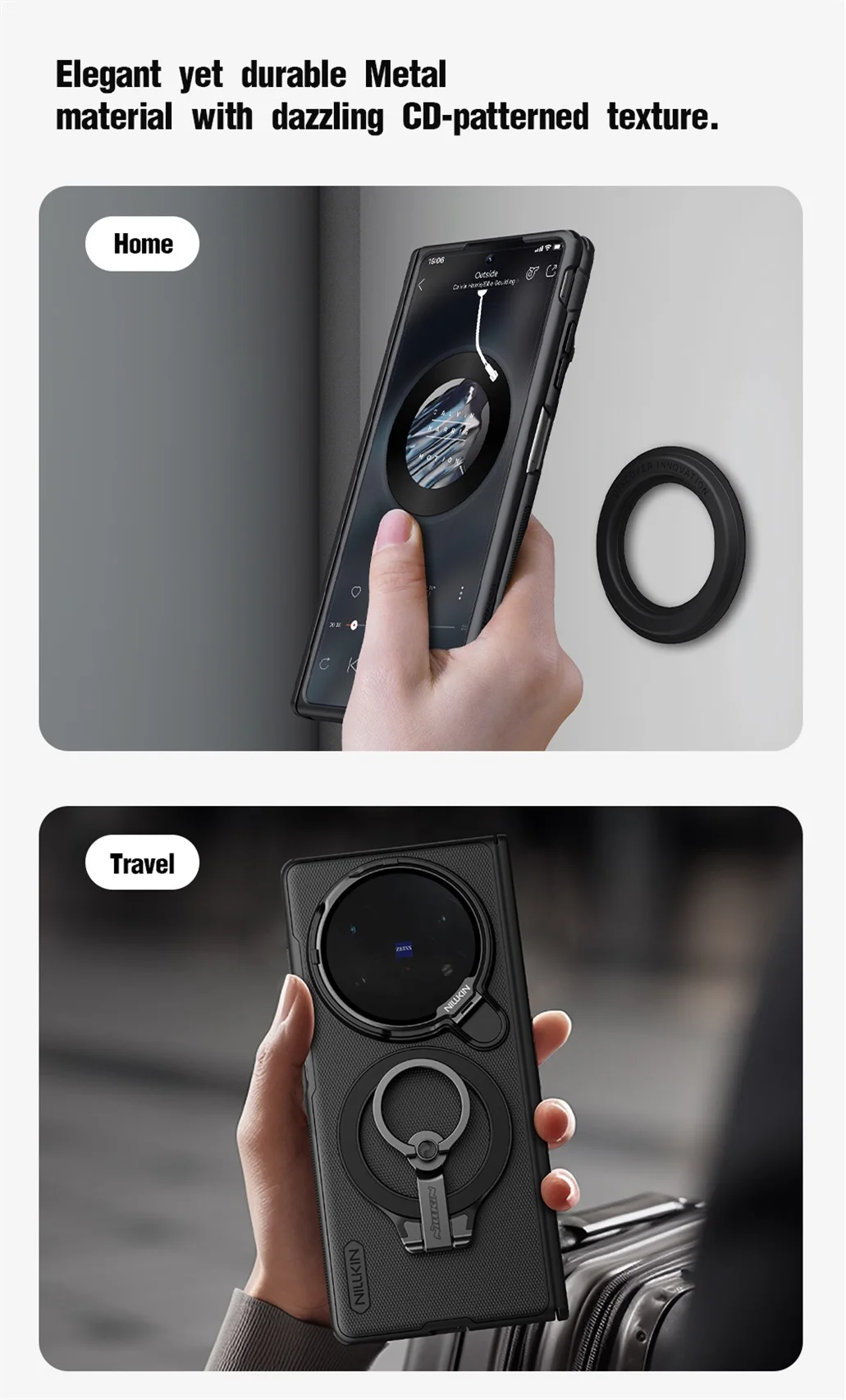 Магнитный чехол Nillkin Frosted Shield Prop для Vivo X Fold 5
