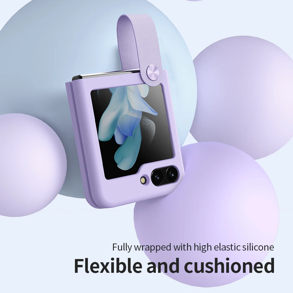 Чехол Nillkin Finger Strap Liquid Silicone для Samsung Galaxy Z Flip 5