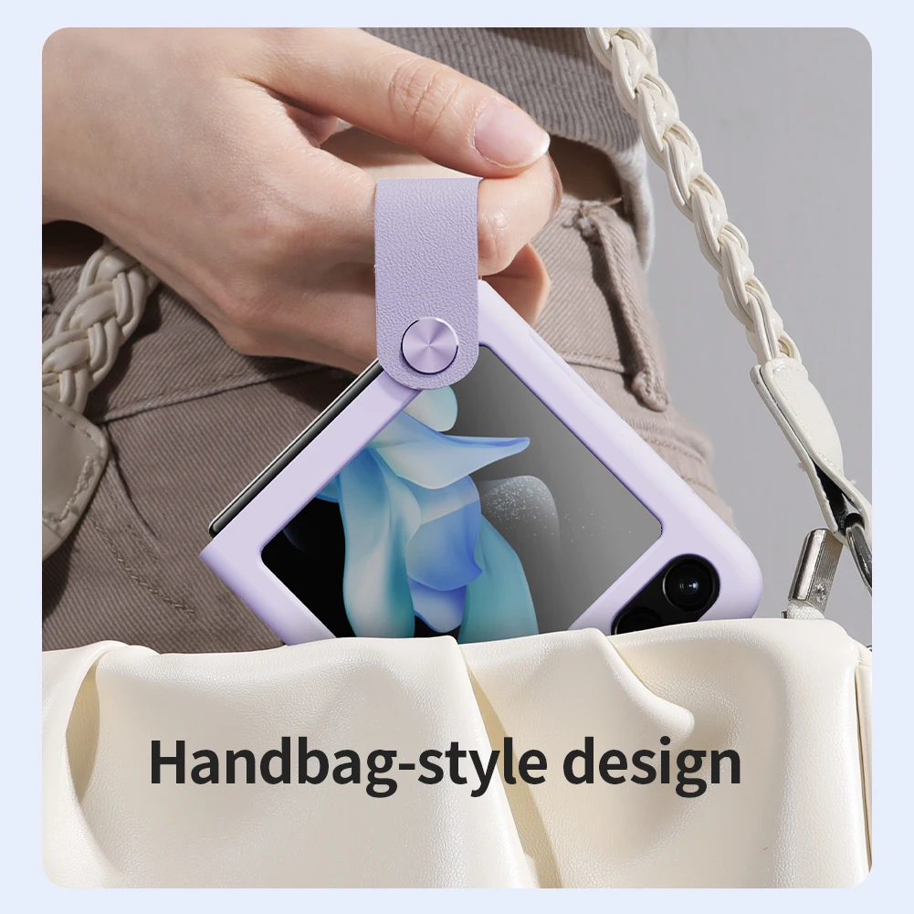 Чехол Nillkin Finger Strap Liquid Silicone для Samsung Galaxy Z Flip 5