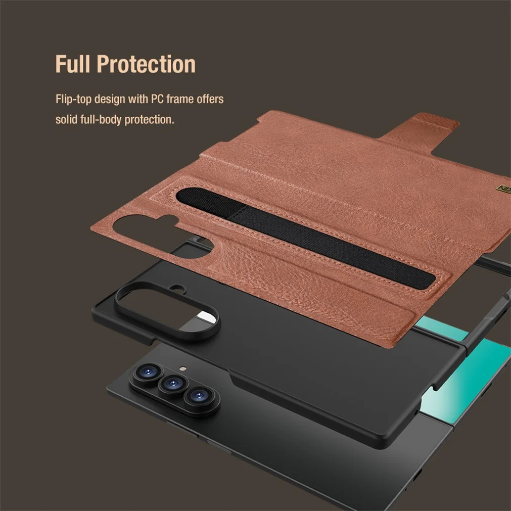 Чехол-книжка Nillkin Aoge Vintage Leather для Samsung Galaxy Z Fold 7