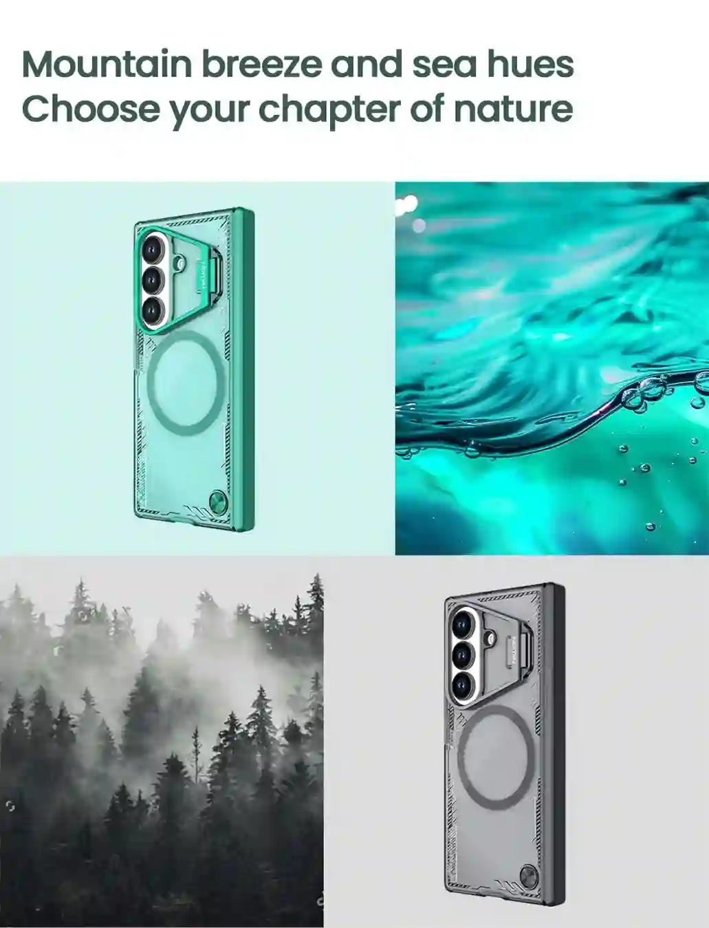 For Samsung Galaxy Z Fold 7 MagSafe Case NILLKIN Iceblade Prop Transparent Magnetic Charging Cover For Z Fold7 With Phone Holder