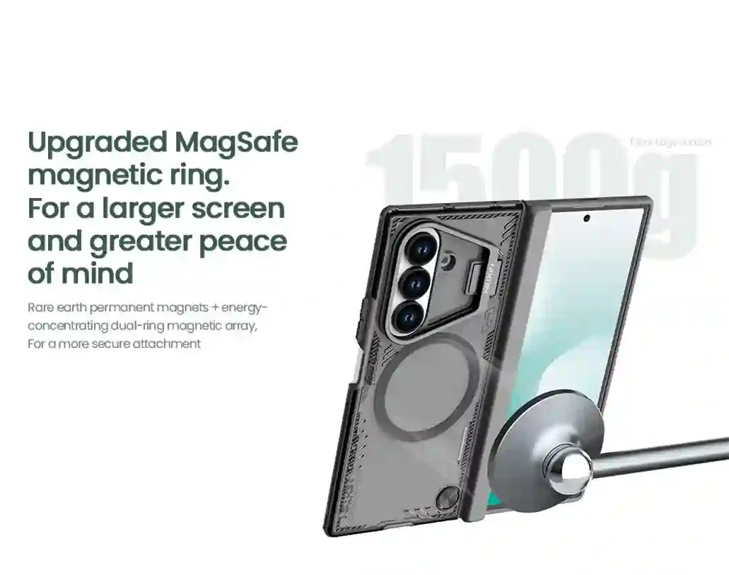 For Samsung Galaxy Z Fold 7 MagSafe Case NILLKIN Iceblade Prop Transparent Magnetic Charging Cover For Z Fold7 With Phone Holder