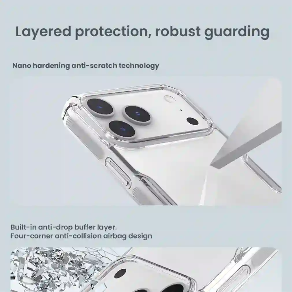 Nillkin For iPhone 17 Pro Max / 17 Pro Case Nature TPU Pro Transparent Shockproof Ultra-Clarity Back Cover For iPhone17 / 17 Air