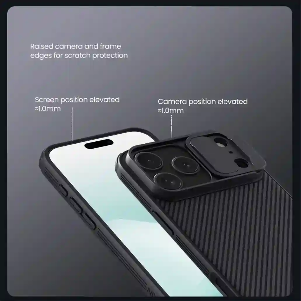 NILLKIN For iPhone 17 Pro Max / 17 Pro Case CamShield Pro Shockproof Privacy Protection Slide Camera Cover For iPhone17 / 17 Air