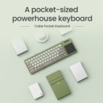 Клавиатура портативная складная Nillkin Cube Pocket Keyboard с тачпадом и тройным Bluetooth