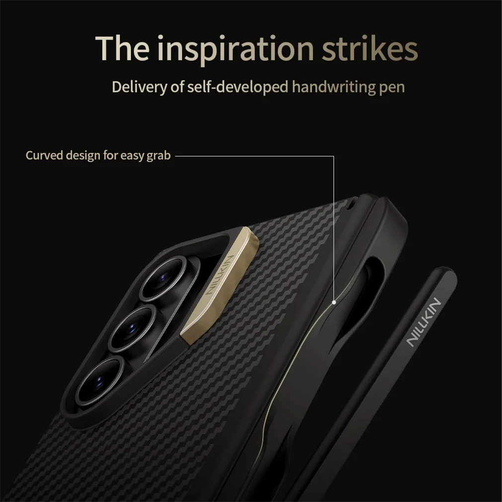 NILLKIN For Samsung Galaxy Z Fold7 MagSafe Case Aramid Fiber Weave Anti-Fingerprint Magnetic Wireless Charging Cover With S Pen