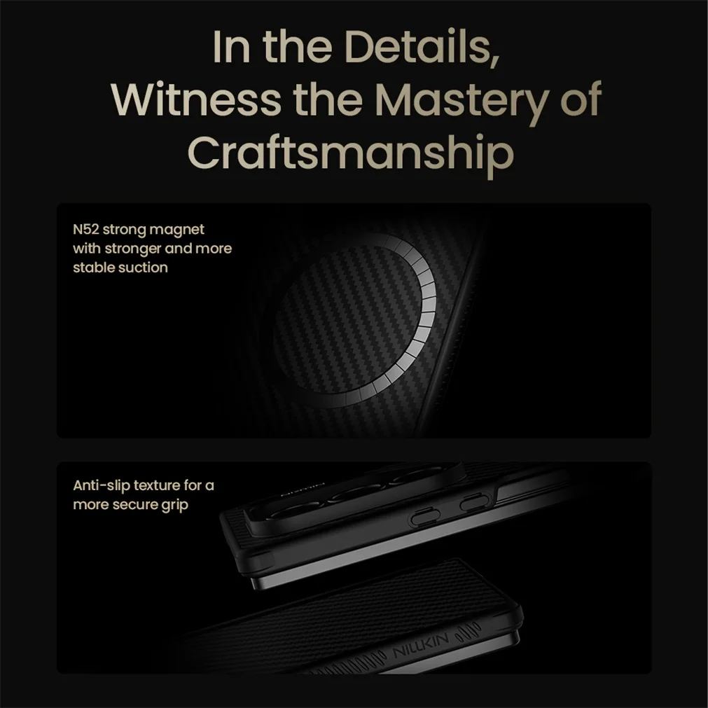 NILLKIN For Samsung Galaxy Z Fold7 MagSafe Case Aramid Fiber Weave Anti-Fingerprint Magnetic Wireless Charging Cover With S Pen