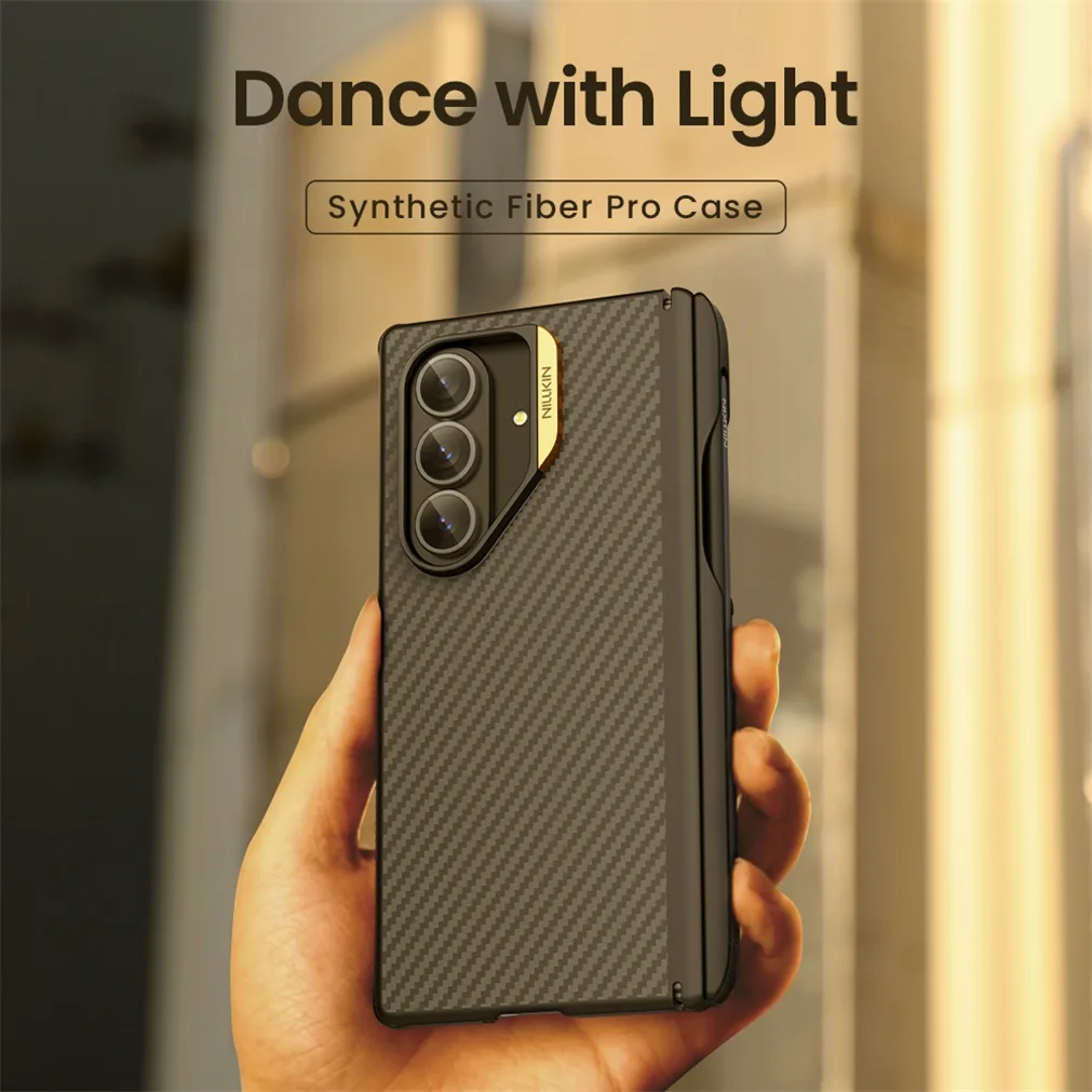 NILLKIN For Samsung Galaxy Z Fold7 MagSafe Case Aramid Fiber Weave Anti-Fingerprint Magnetic Wireless Charging Cover With S Pen