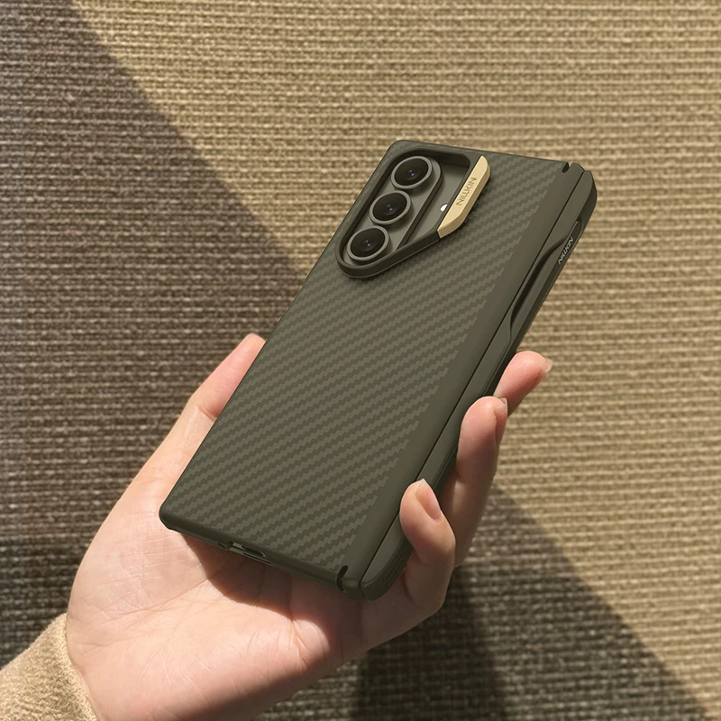 NILLKIN For Samsung Galaxy Z Fold7 MagSafe Case Aramid Fiber Weave Anti-Fingerprint Magnetic Wireless Charging Cover With S Pen