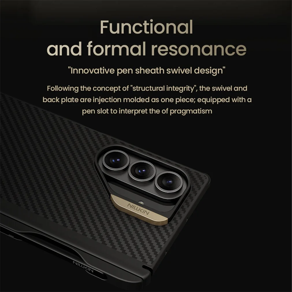 NILLKIN For Samsung Galaxy Z Fold7 MagSafe Case Aramid Fiber Weave Anti-Fingerprint Magnetic Wireless Charging Cover With S Pen