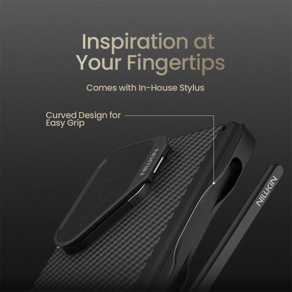 For Samsung Galaxy Z Fold 7 MagSafe Case NILLKIN CarboProp Magnetic Case Aramid Fiber With Stylus With Phone Holder Camera Cover