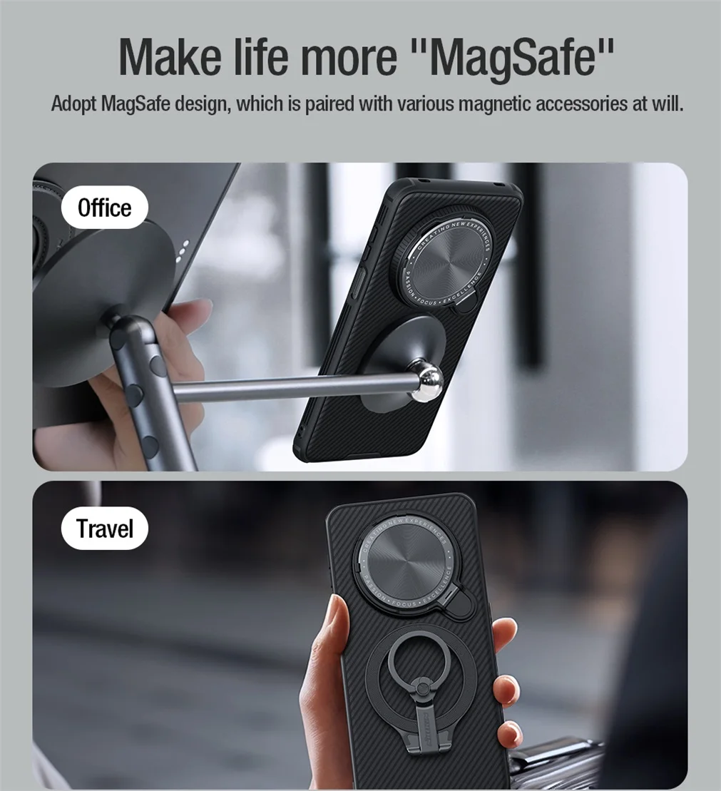 For Huawei Mate 70 Pro /70 Pro+ Plus MagSafe Case NILLKIN CamShield Prop Magnetic Case Shockproof Camera Holder Cover For Mate70