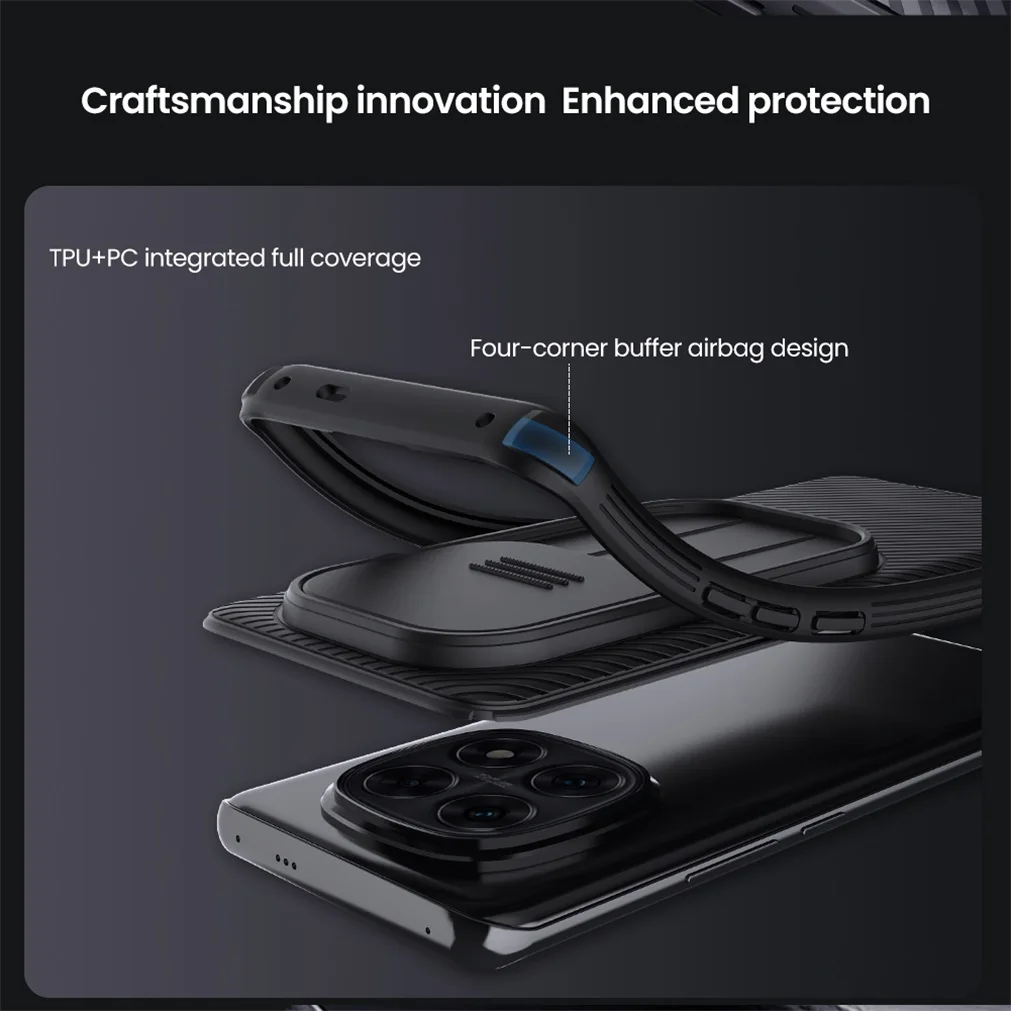 For Xiaomi Redmi Note 14 Pro+ Plus 5G Case NILLKIN CamShield Pro Privacy Protection Slide Camera Cover For Redmi Note 14 Pro 5G