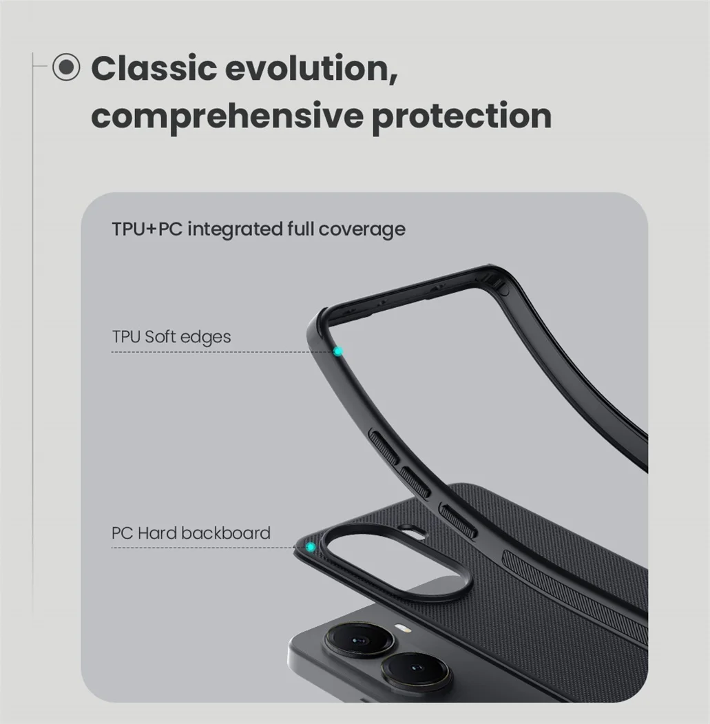 For Xiaomi Poco X7 Pro 5G Case Nillkin Frosted Shield Pro Soft TPU Frame Hard PC Shell Shockproof Back Cover For Poco X7 Pro