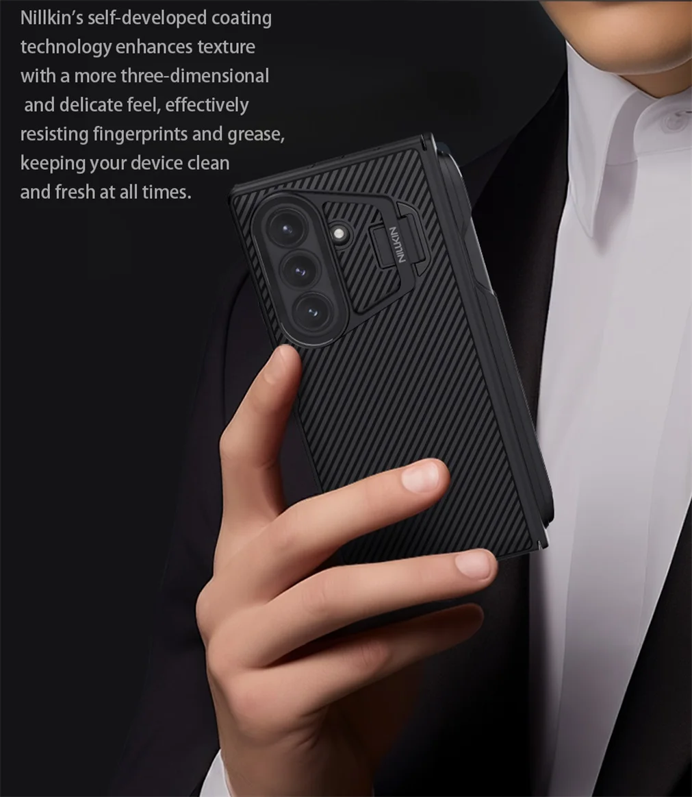 For Samsung Galaxy Z Fold 7 MagSafe Case NILLKIN CamShield Prop Magnetic Case With Stylus Camera Cover Phone Holder For Z Fold7