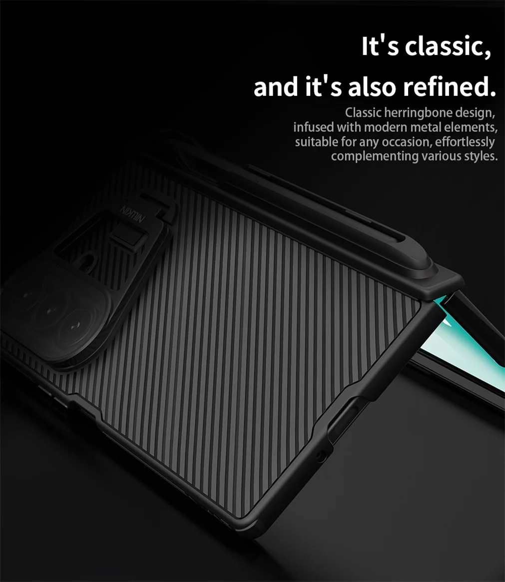 For Samsung Galaxy Z Fold 7 MagSafe Case NILLKIN CamShield Prop Magnetic Case With Stylus Camera Cover Phone Holder For Z Fold7