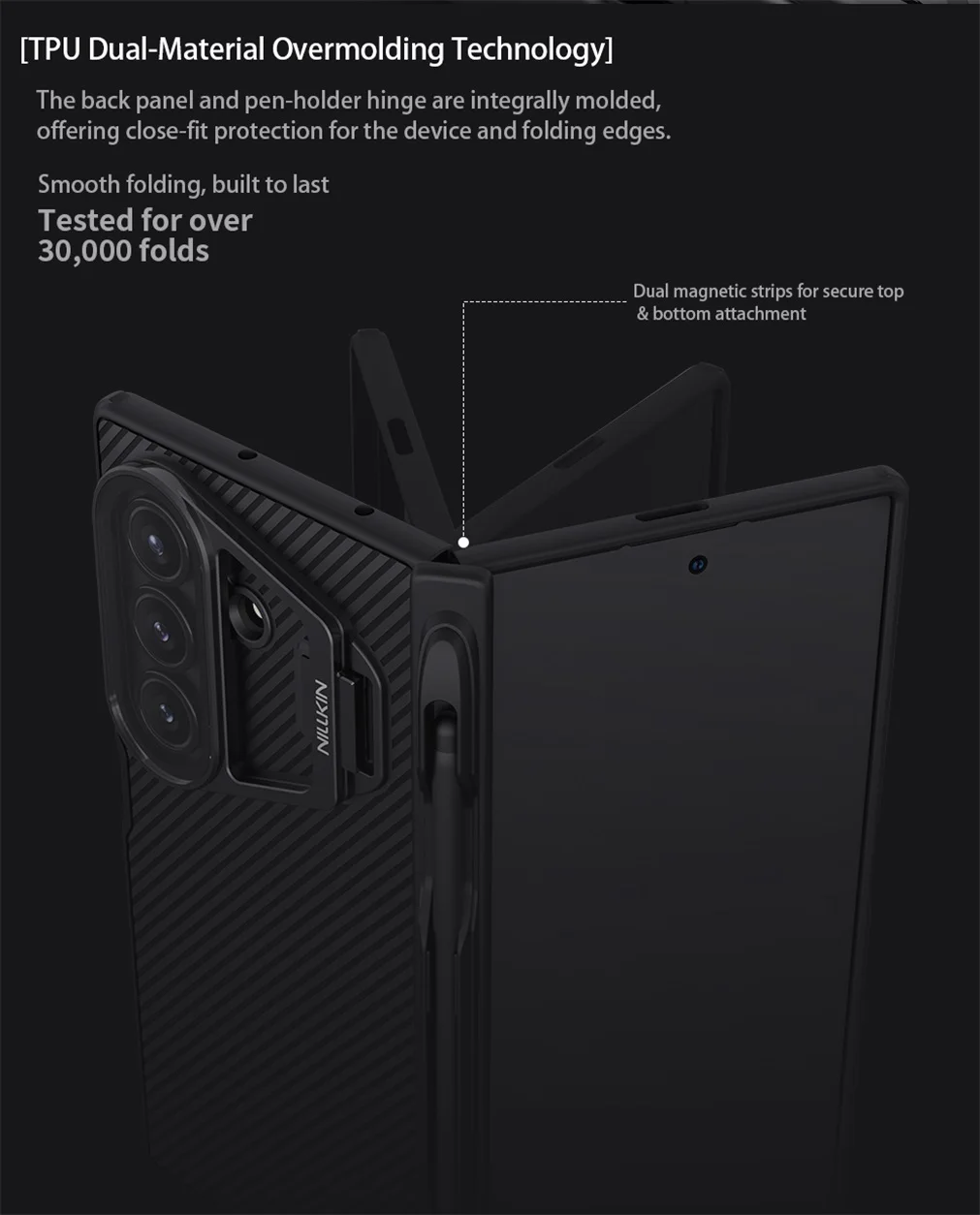 For Samsung Galaxy Z Fold 7 MagSafe Case NILLKIN CamShield Prop Magnetic Case With Stylus Camera Cover Phone Holder For Z Fold7