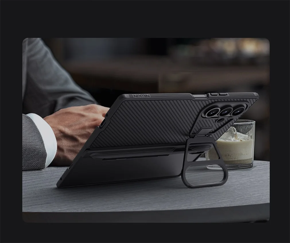 For Samsung Galaxy Z Fold 7 MagSafe Case NILLKIN CamShield Prop Magnetic Case With Stylus Camera Cover Phone Holder For Z Fold7