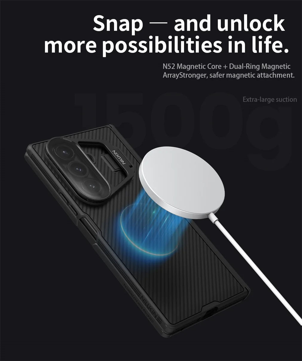 For Samsung Galaxy Z Fold 7 MagSafe Case NILLKIN CamShield Prop Magnetic Case With Phone Holder Camera Cover For Samsung Z Fold7