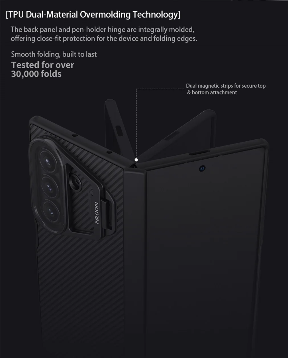 For Samsung Galaxy Z Fold 7 MagSafe Case NILLKIN CamShield Prop Magnetic Case With Phone Holder Camera Cover For Samsung Z Fold7
