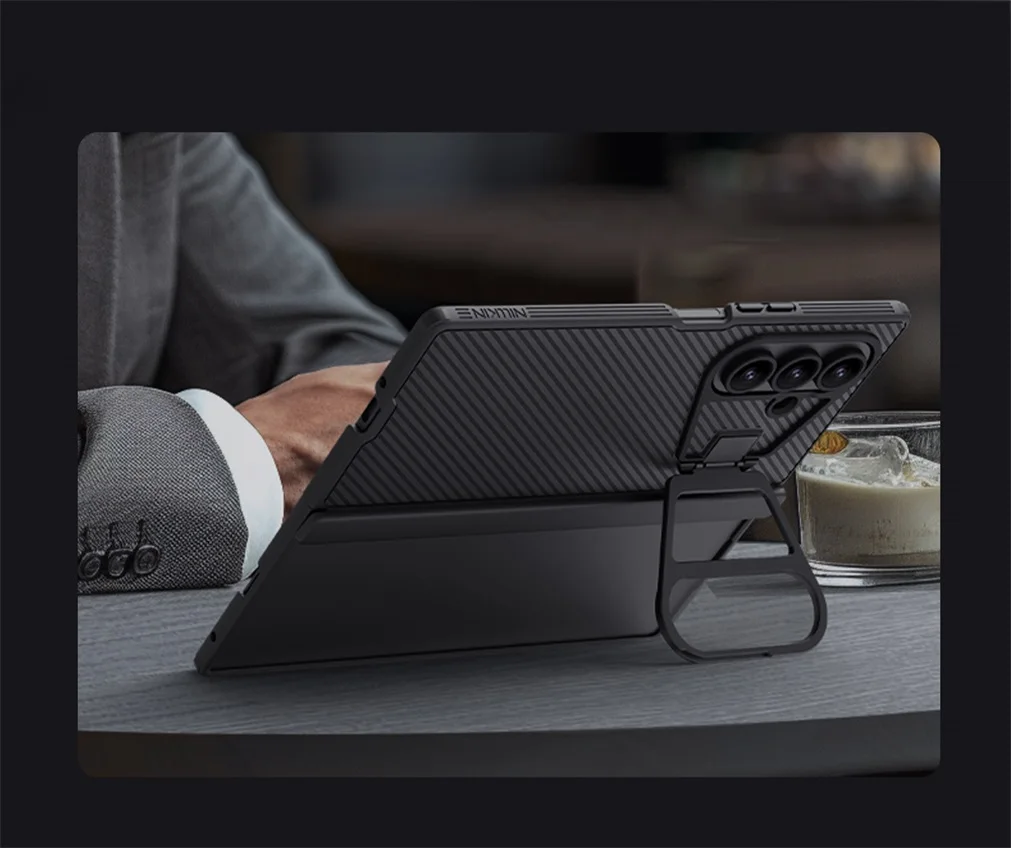 For Samsung Galaxy Z Fold 7 MagSafe Case NILLKIN CamShield Prop Magnetic Case With Phone Holder Camera Cover For Samsung Z Fold7