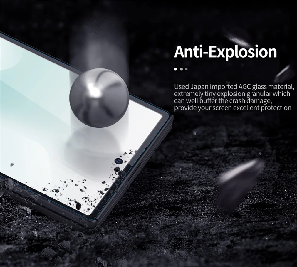 Nillkin Tempered Glass For Samsung Galaxy Z Fold 7 Outer Screen Front Film H+PRO Anti-Explosion Screen Protector For Z Fold7