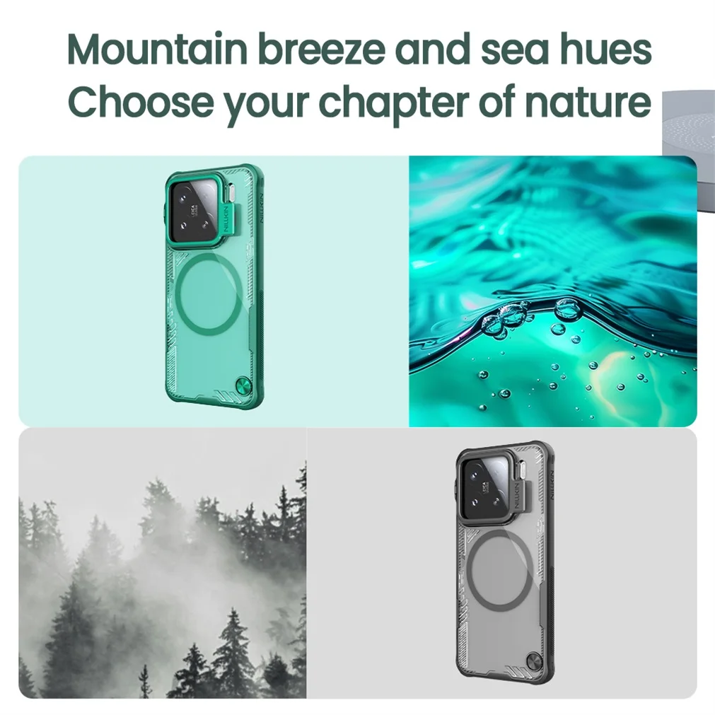 NILLKIN For Xiaomi 15 /15 Pro Magsafe Case Transparent Magnetic Wireless Charging Back Cover For Xiaomi Mi 15 With Camera Holder