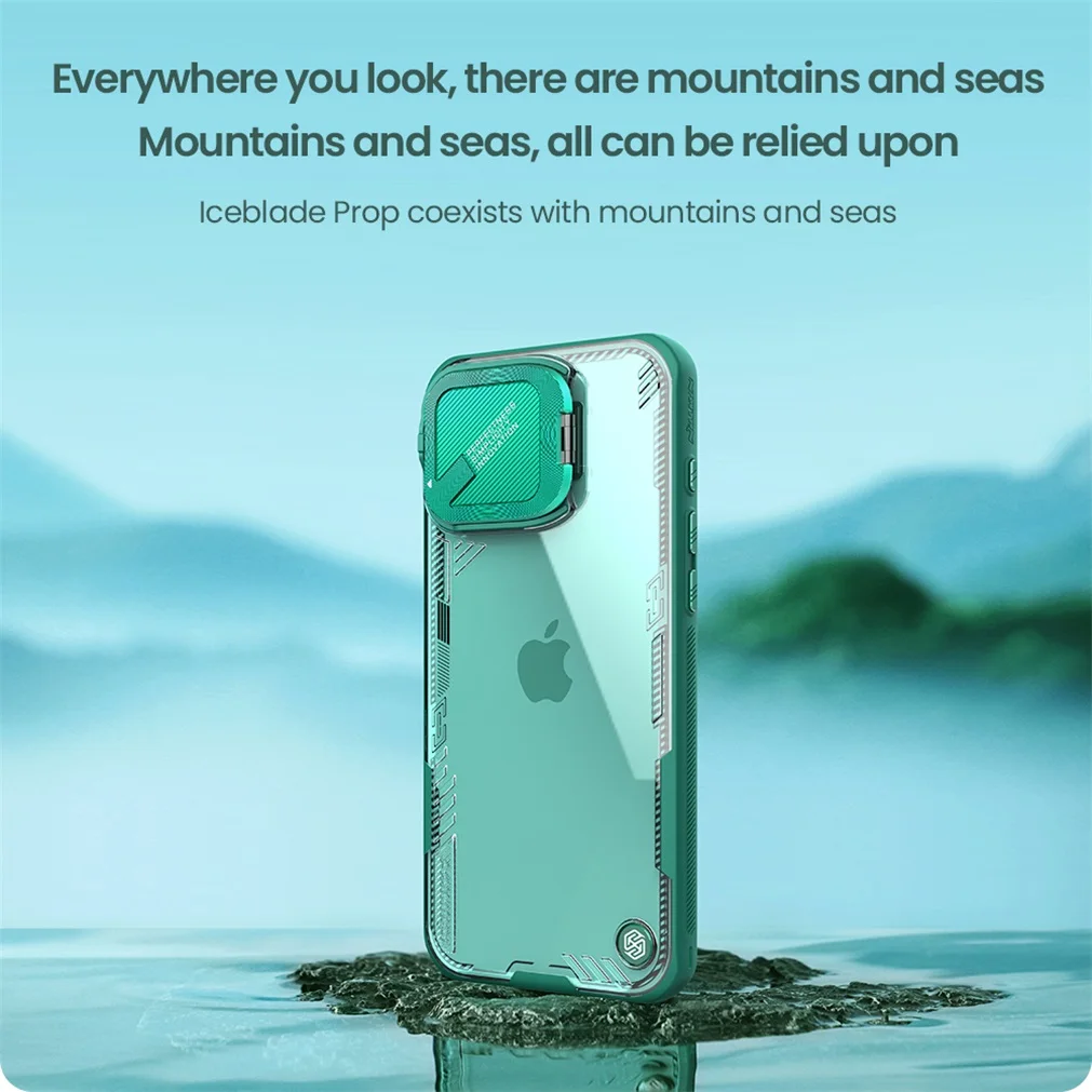 For iPhone 16 Pro Max Case NILLKIN Iceblade Prop Transparent Eco-friendly Materials Phone Holder Camera Cover For iPhone16 Pro