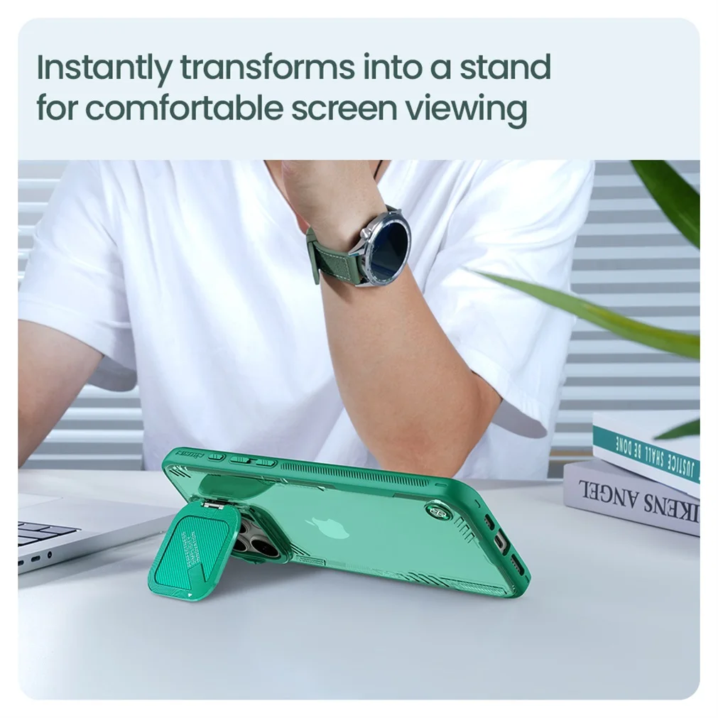 For iPhone 16 Pro Max Case NILLKIN Iceblade Prop Transparent Eco-friendly Materials Phone Holder Camera Cover For iPhone16 Pro