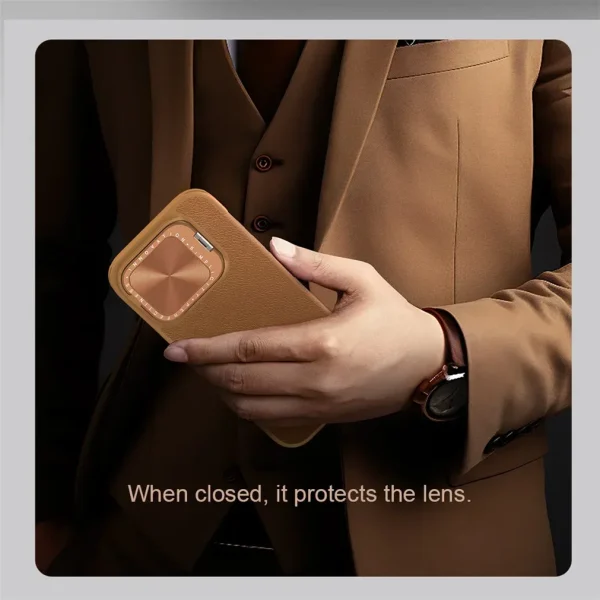 Чехол-книжка Nillkin Qin Prop Leather для iPhone 16 Pro, iPhone 16 Pro Max — изображение 4