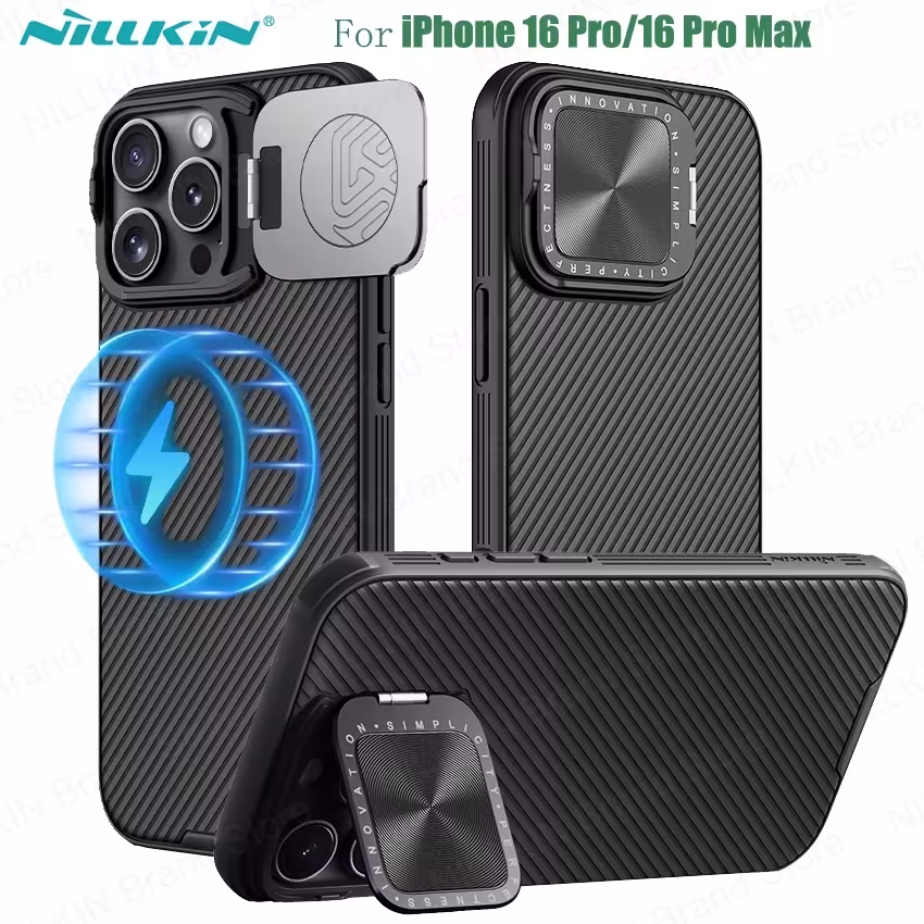 Чехол Nillkin CamShield Prop Magnetic для iPhone 16 Pro Max (MagSafe) Чехол Nillkin CamShield Prop Magnetic для iPhone 16 Pro Max (MagSafe)