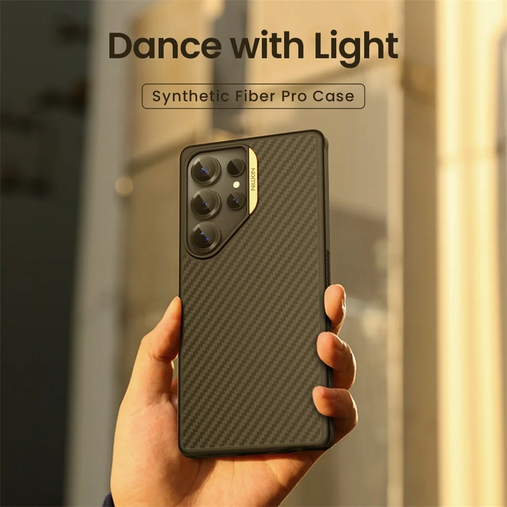 For Samsung Galaxy S25 Ultra MagSafe Case NILLKIN Synthetic Fiber Magnetic Case Aramid Fiber Weave Cover For Samsung S25Ultra