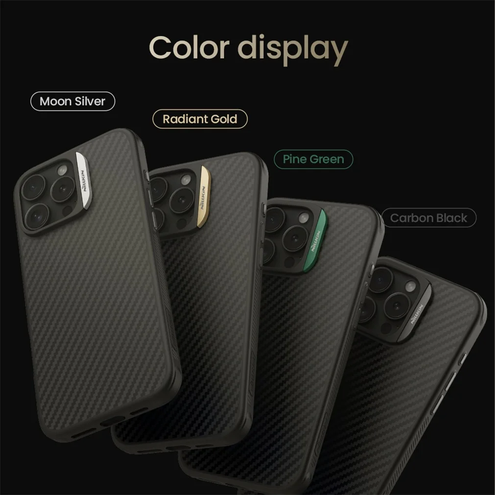 For iPhone 16 Pro Max MagSafe Case NILLKIN Synthetic Fiber Pro Magnetic Case Aramid Fiber Ultra-thin Cover For iPhone16 Pro
