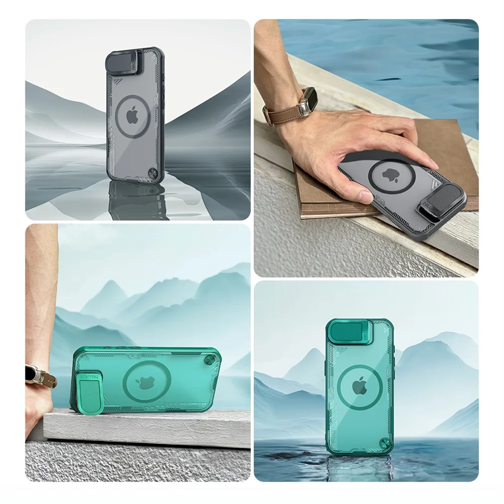 For iPhone 16e Magsafe Case NILLKIN Iceblade Prop Transparent Eco-friendly Magnetic Wireless Charging Back Cover For iPhone16e