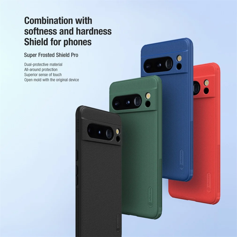 Nillkin For Google Pixel 8 Pro Case Super Frosted Shield Pro TPU Frame Hard PC Shell Luxuly Shockproof Back Cover For Pixel8
