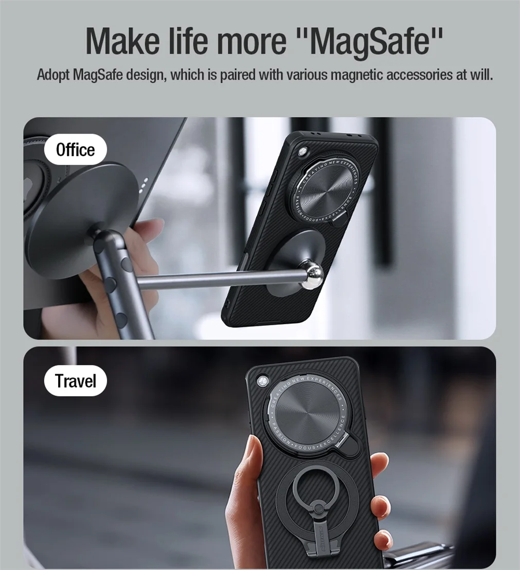 For OPPO Find X8 Ultra MagSafe Case NILLKIN CamShield Prop Magnetic Wireless Charging Phone Holder Camera Cover For Find X8Ultra