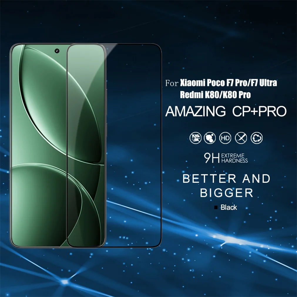 Nillkin For Xiaomi Poco F7 Pro / F7 Ultra Tempered Glass CP+PRO Anti-Explosion 2.5D Full Screen Protector For Redmi K80/K80 Pro