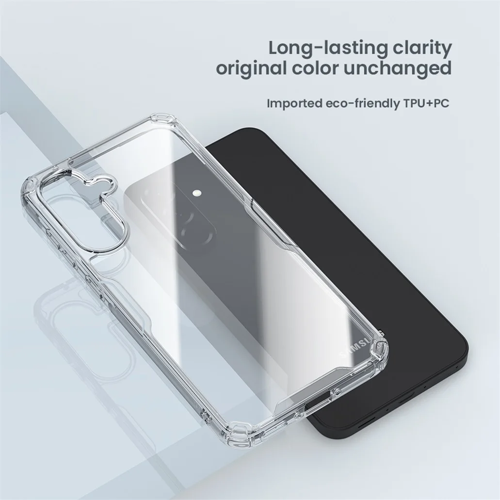 Nillkin For Samsung Galaxy A56 5G Case Nature Pro Transparent Soft TPU Frame Hard PC Shell Clear Back Cover For Samsung A56 5G