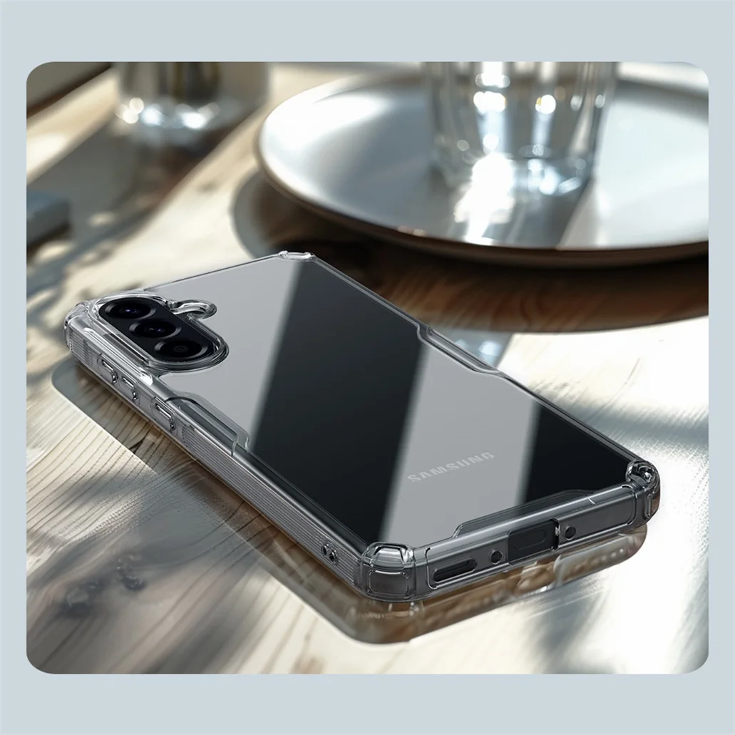 Nillkin For Samsung Galaxy A56 5G Case Nature Pro Transparent Soft TPU Frame Hard PC Shell Clear Back Cover For Samsung A56 5G