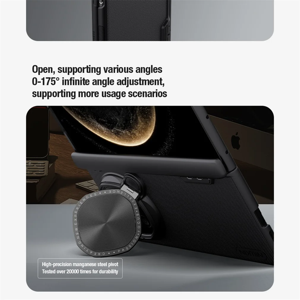 For Huawei Mate X6 MagSafe Case NILLKIN Frosted Shield Prop Magnetic Case Camera Cover Holder Folding Cover For Huawei Mate X6