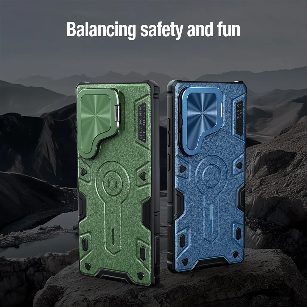 For Samsung Galaxy S25 Ultra Case NILLKIN CamShield Armor Prop Anti-drop Foldable Phone Stand Camera Cover For Samsung S25Ultra