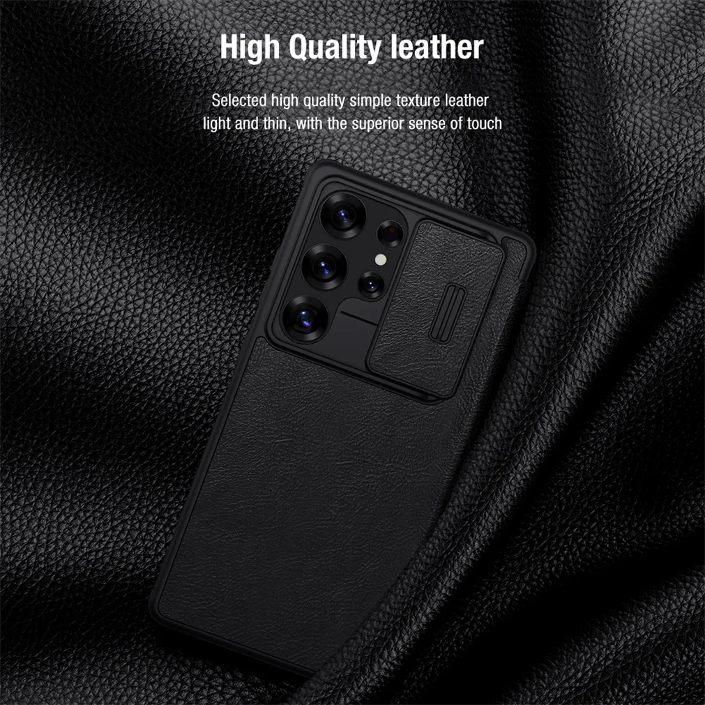 For Samsung Galaxy S25 Ultra / S25 Flip Case Nillkin QIN Pro Slide Camera Card Pocket Leather Book Cover For Samsung S25+ Plus
