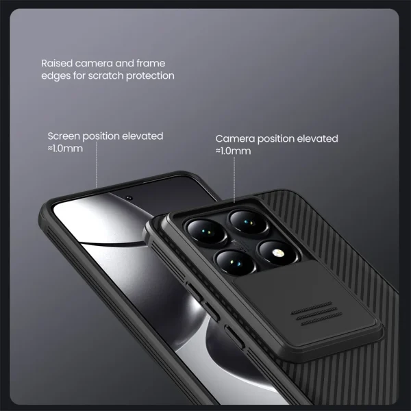 Чехол Nillkin CamShield Pro для Xiaomi 14T Pro, Xiaomi 14T 5G — изображение 4