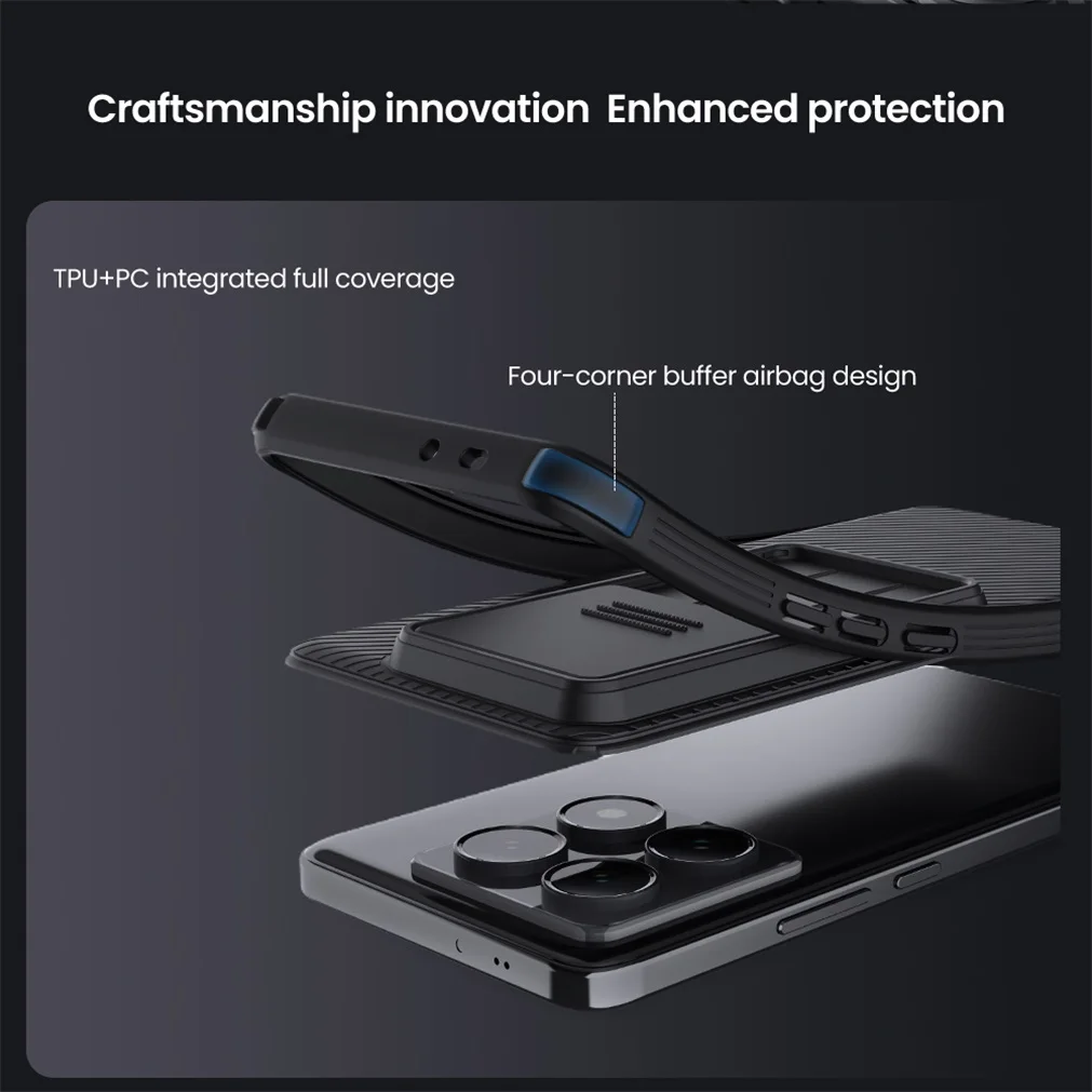 For Xiaomi 14T Pro / 14T 5G Case NILLKIN CamShield Pro Privacy Protection Slide Camera Cover For Mi 14T Pro With Camera Curtain