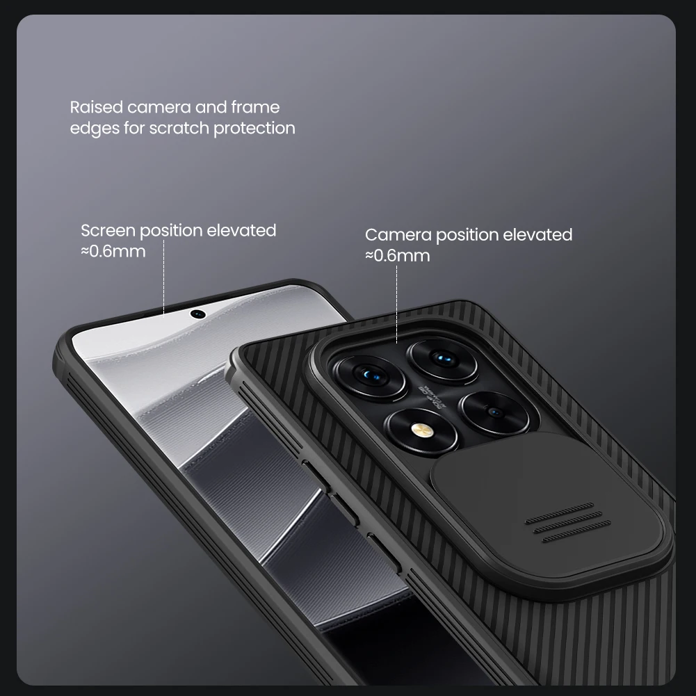 For Xiaomi Poco X7 5G Case NILLKIN CamShield Pro Shockproof Slide Camera Lens Privacy Protection Back Cover For Poco X7 5G