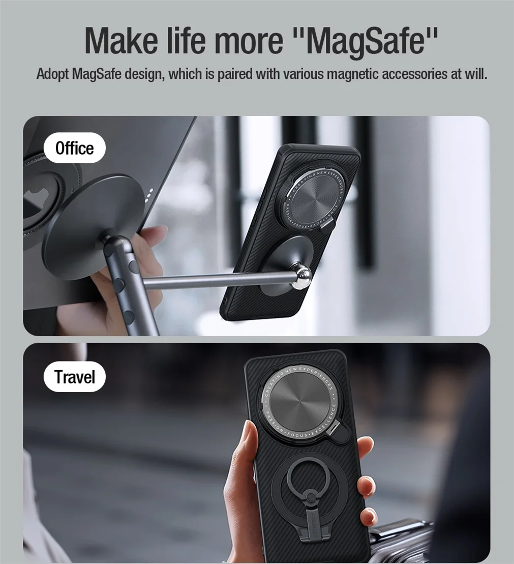 For Xiaomi 15 Ultra MagSafe Case NILLKIN CamShield Prop Magnetic Wireless Charging Phone Holder Camera Cover For Xiaomi 15Ultra